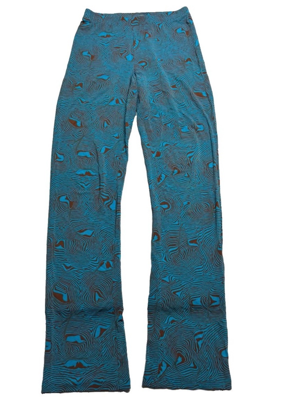 PALOMA WOOL Ceryl Pants Straight Leg Elastic Waist Teal Brown Size: Small